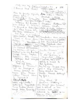 Genealogy Notes from Sergius Moonin Interview