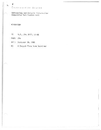 A Chugach Place Name Gazetteer